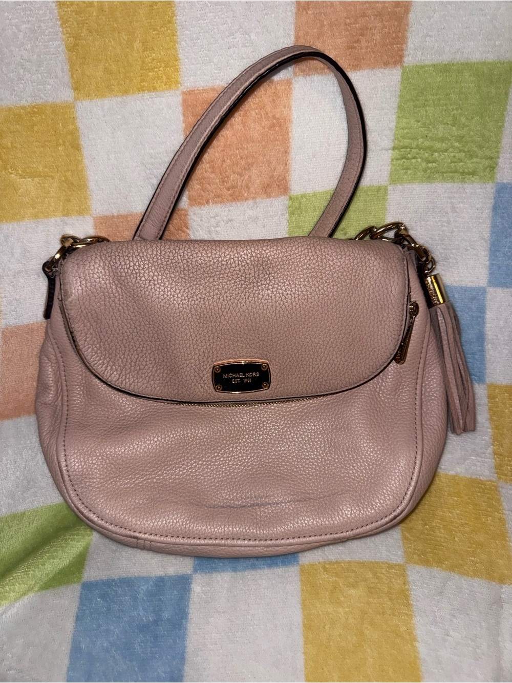 Michael Kors Blush Leather Shoulder Bag